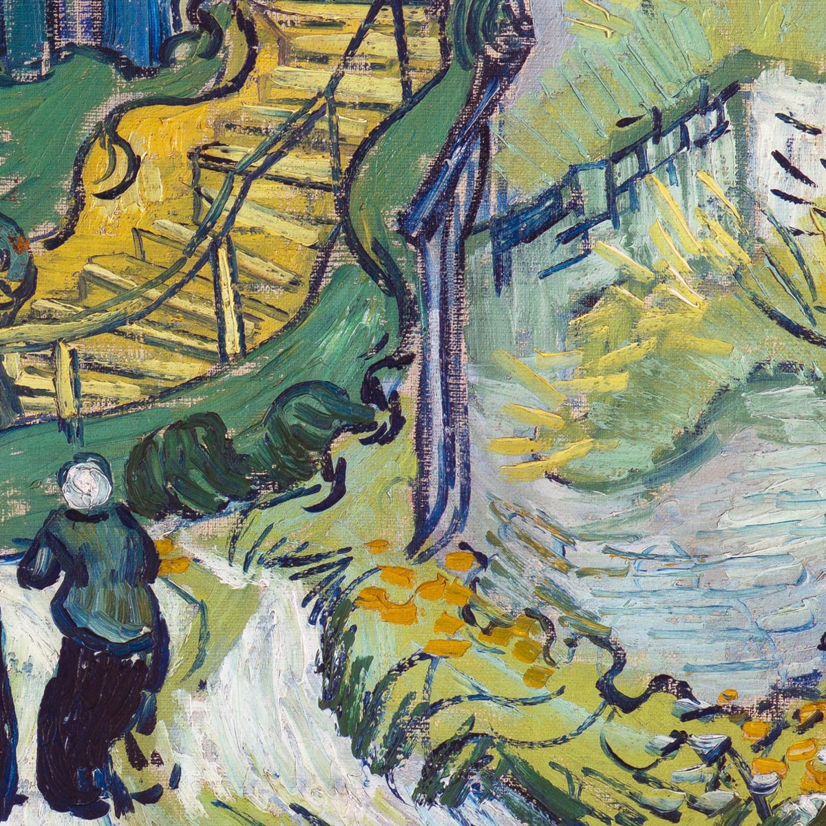 Stairway at Auvers Art Print by Van Gogh