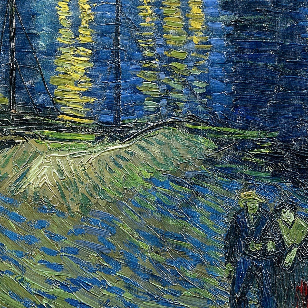 Starry Night Over the Rhone Art Print by Van Gogh