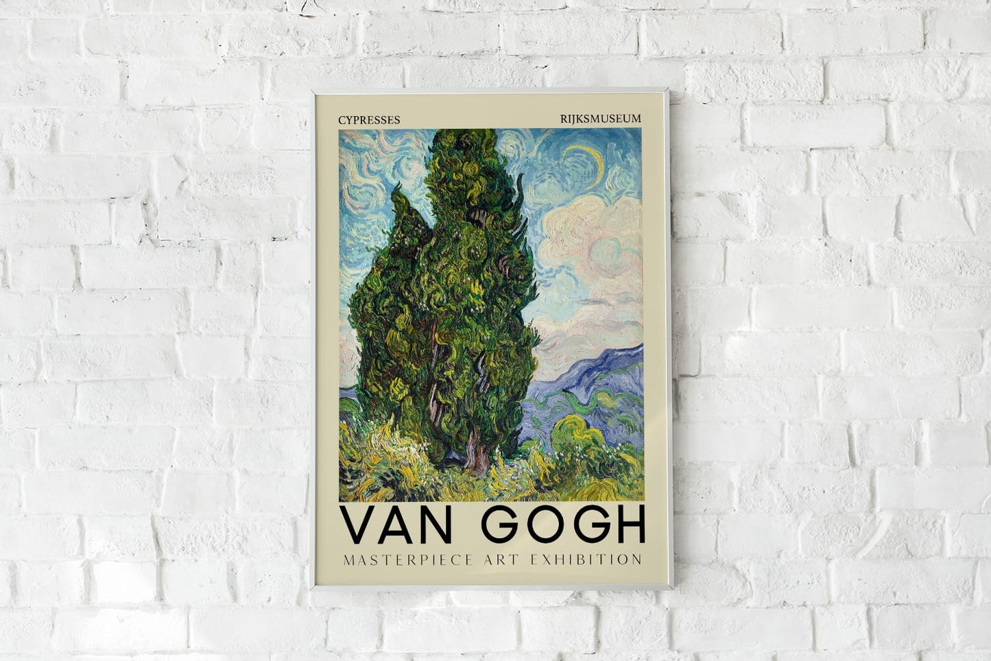 Cypresses Art Poster by Van Gogh