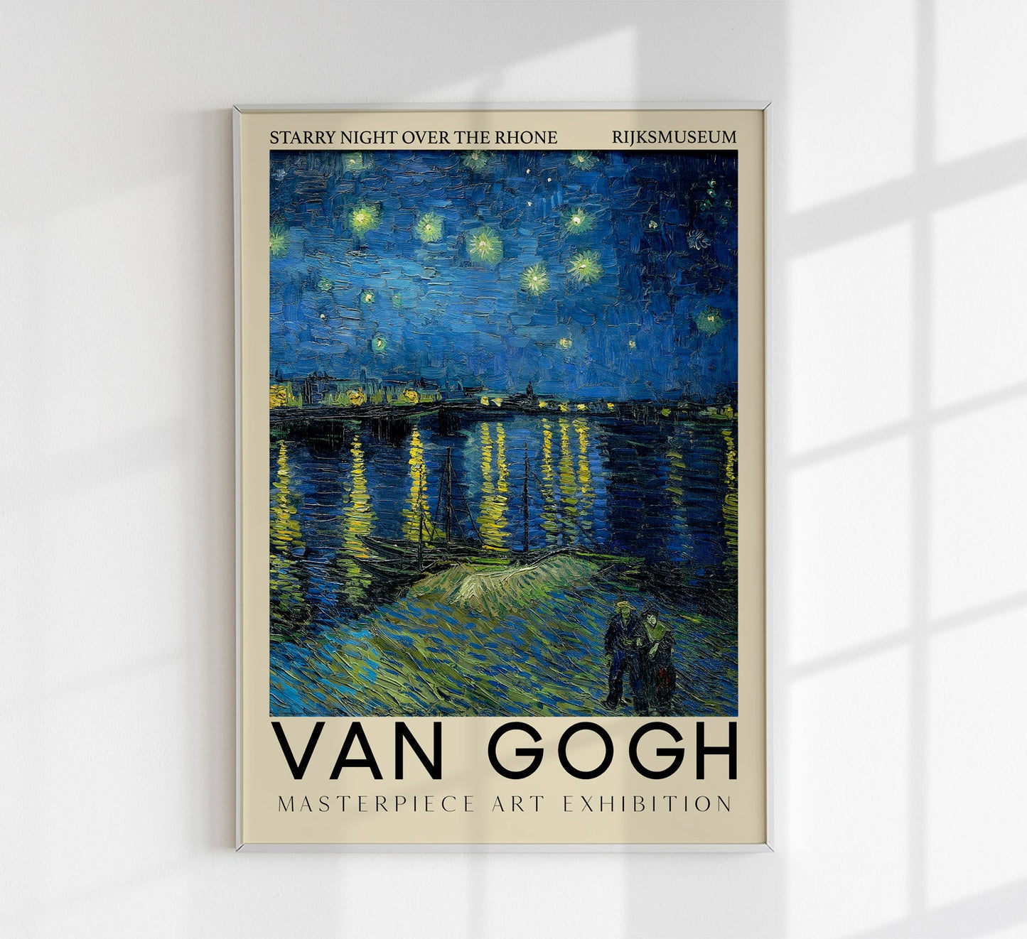 Starry Night Over the Rhone Art Exhibition Poster by Van Gogh