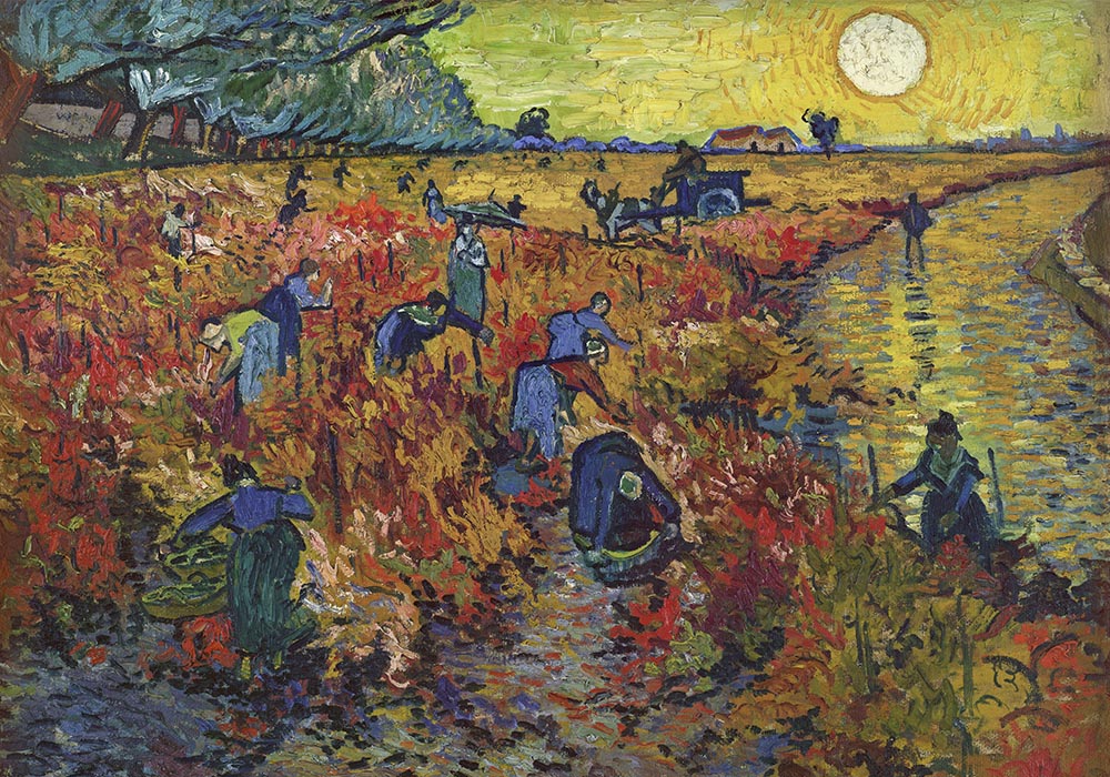 The Red Vineyard Art Print by Van Gogh