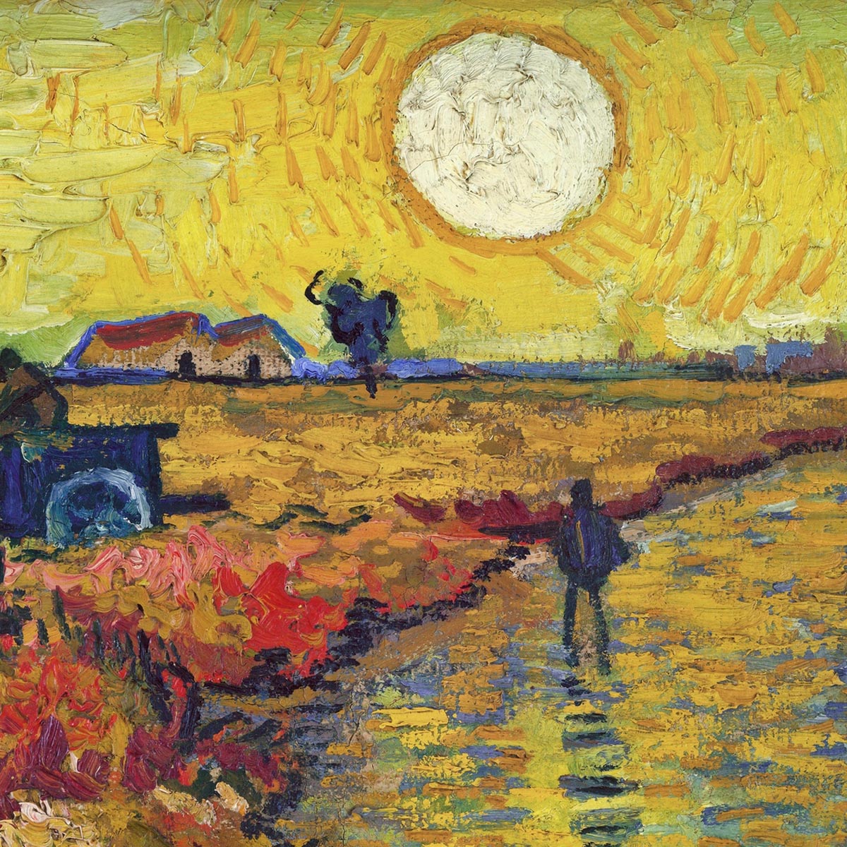 The Red Vineyard Art Print by Van Gogh