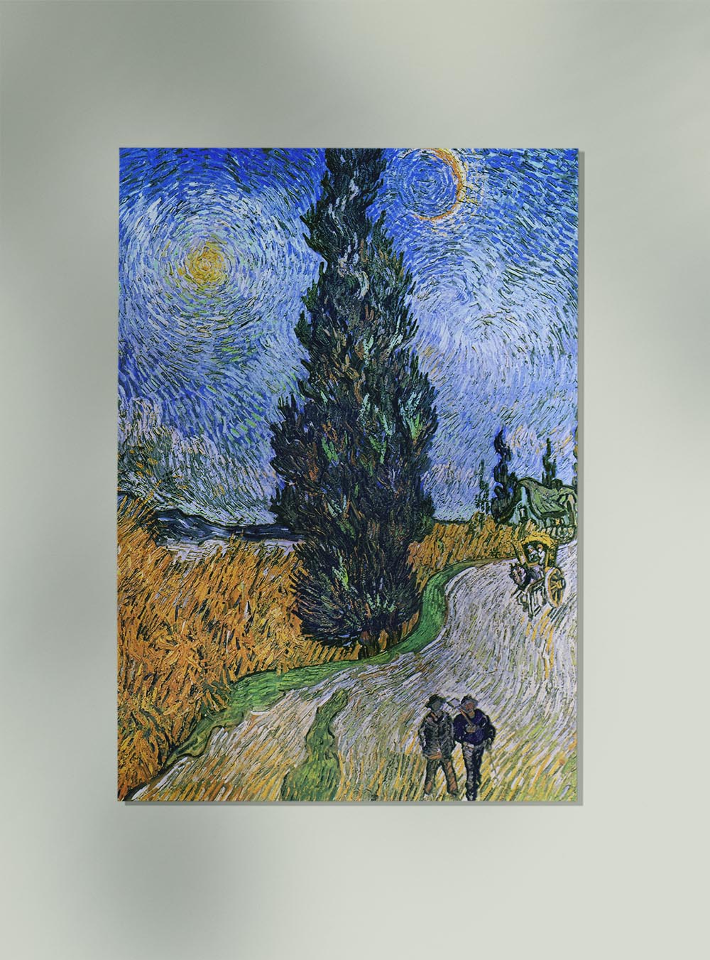 Road with Cypress and Star Art Print by Van Gogh