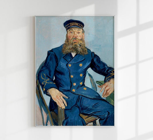Portrait of the Postman Joseph Roulin Art Print by Van Gogh