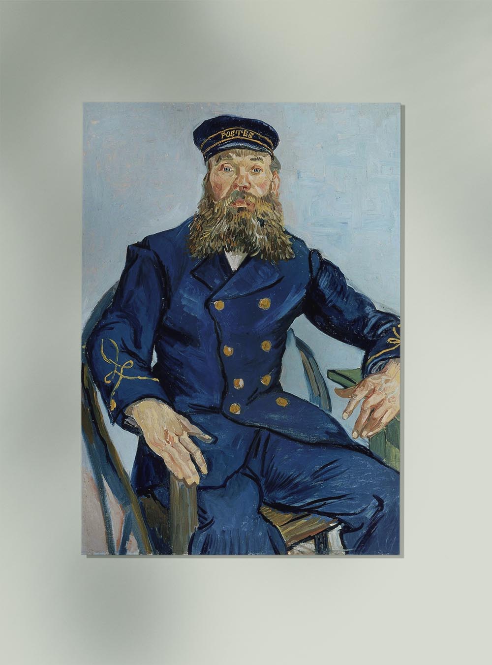 Portrait of the Postman Joseph Roulin Art Print by Van Gogh
