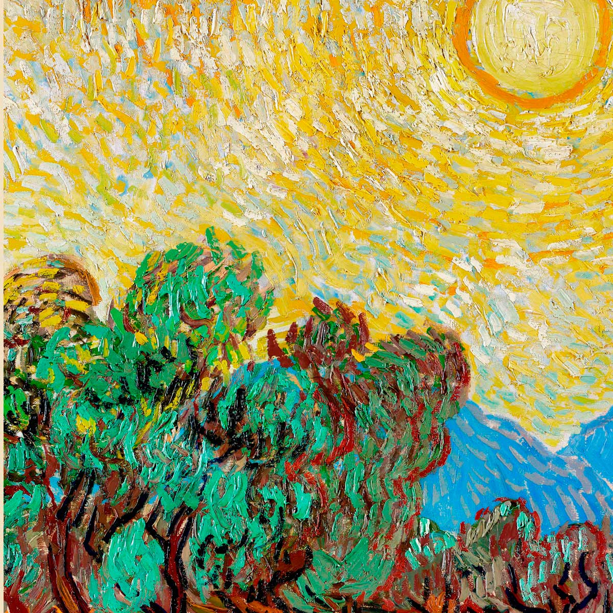 Olive Trees Art Exhibition Poster by Van Gogh