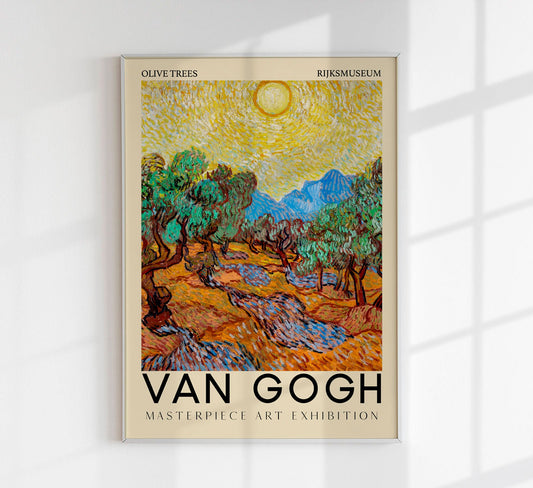 Olive Trees Art Exhibition Poster by Van Gogh