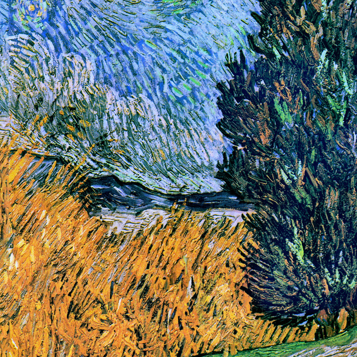 Road with Cypress and Star Art Exhibition Poster by Van Gogh