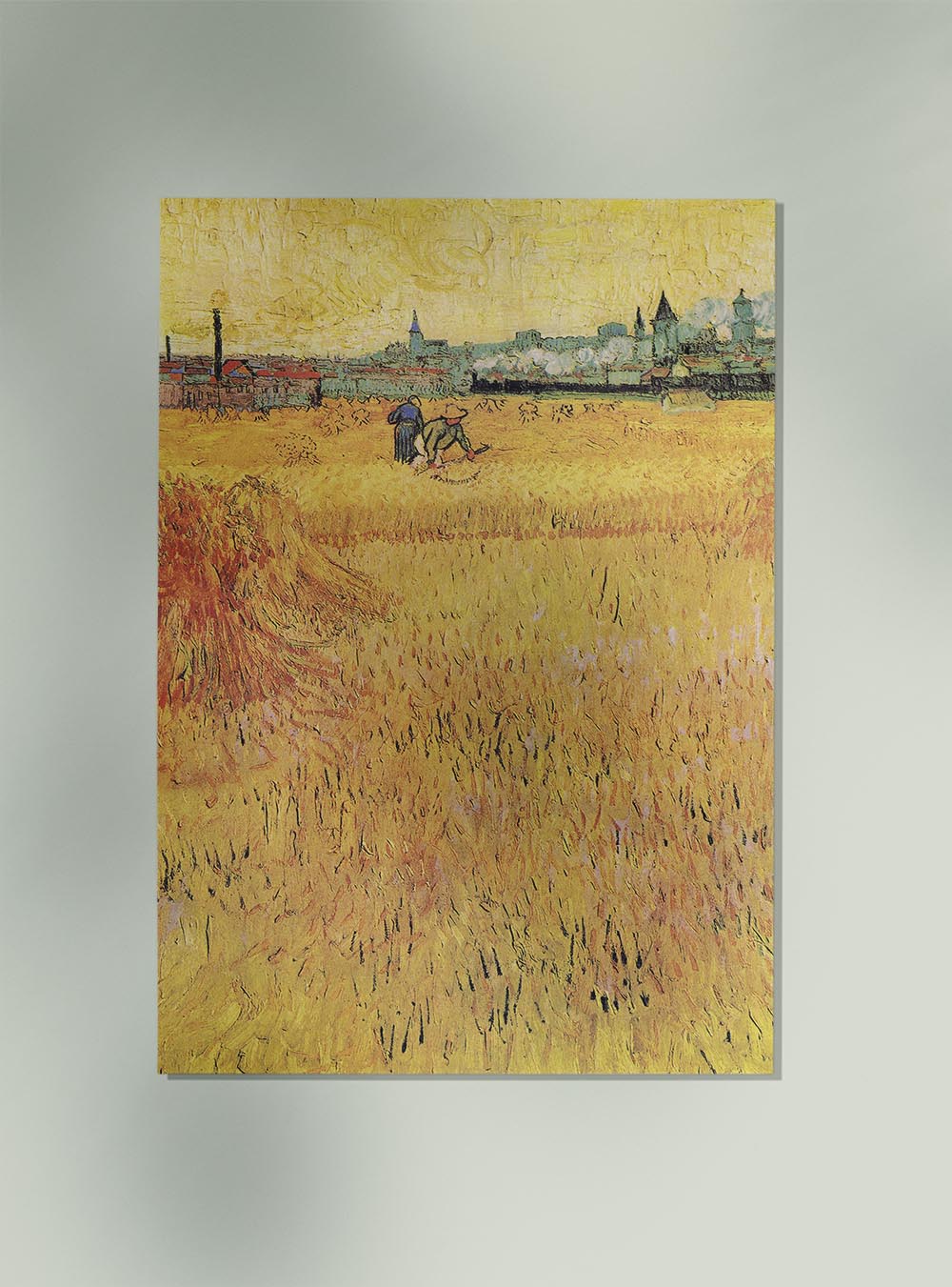Wheat Field with View of Arles Art Print by Van Gogh