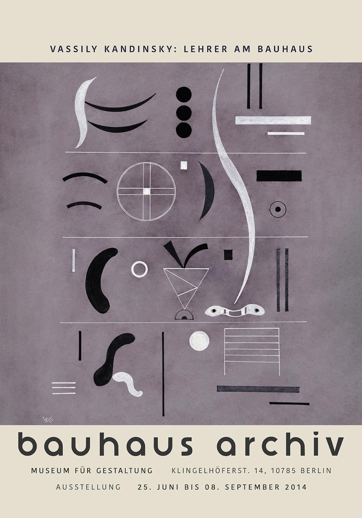 Four Parts by Wassily Kandinsky Exhibition Poster