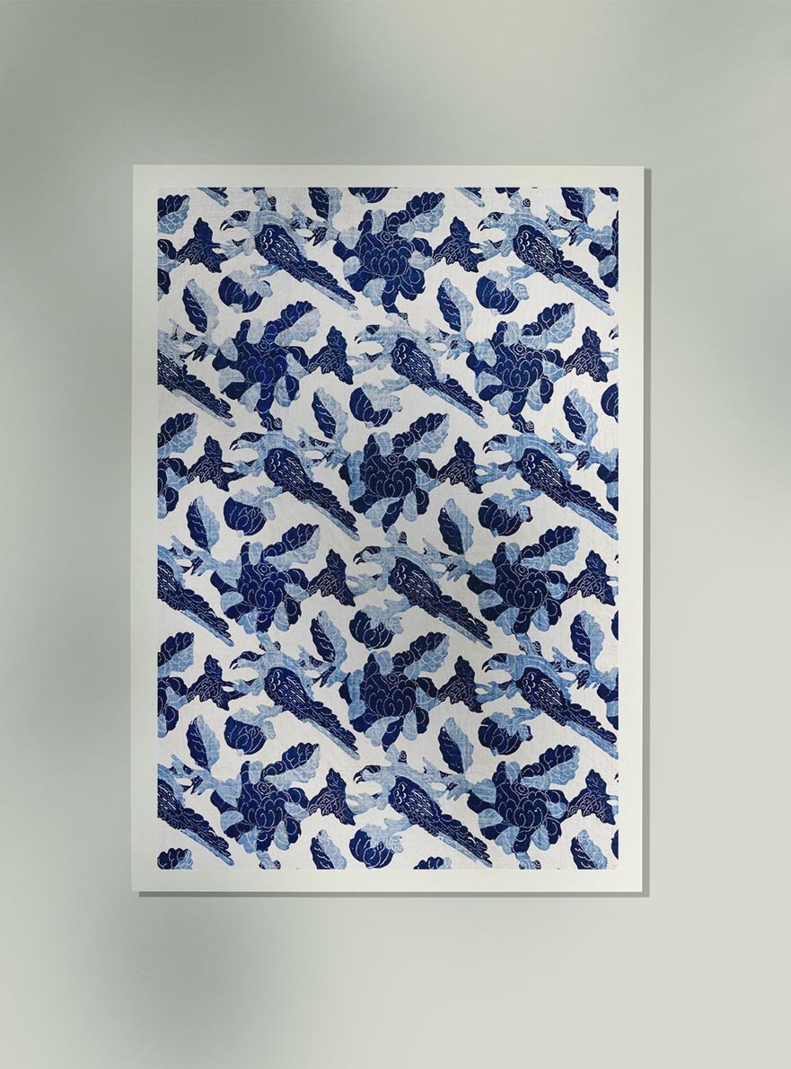 William Morris Bird and Flower Quilt Poster