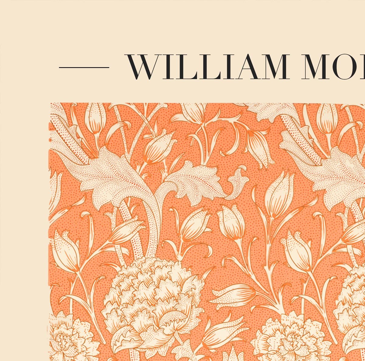 William Morris Wild Tulip Art Exhibition Poster