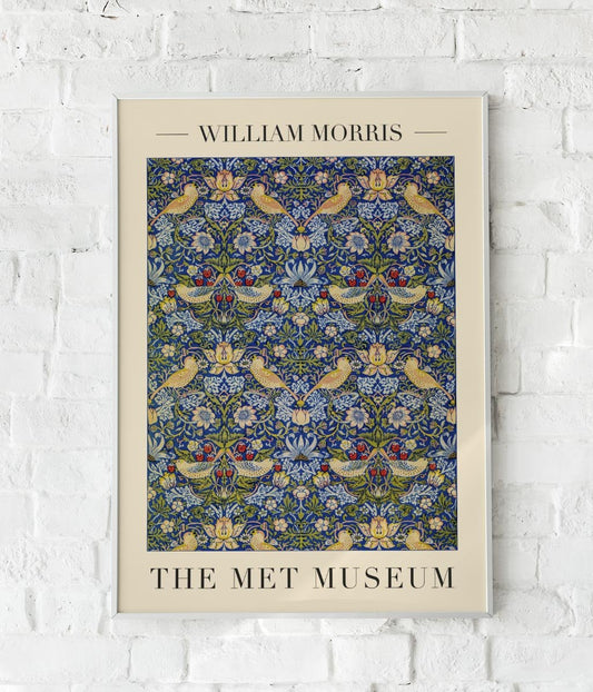 William Morris Strawberry Thief Art Exhibition Poster