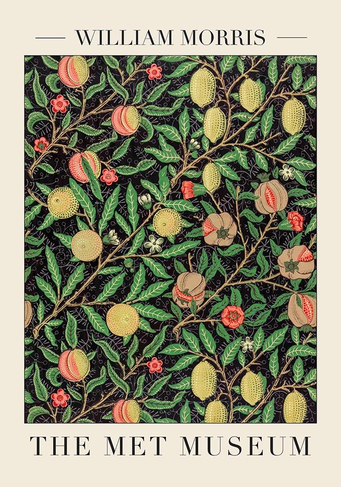William Morris Fruit Pattern Art Exhibition Poster