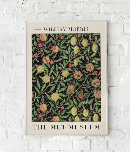 William Morris Fruit Pattern Art Exhibition Poster
