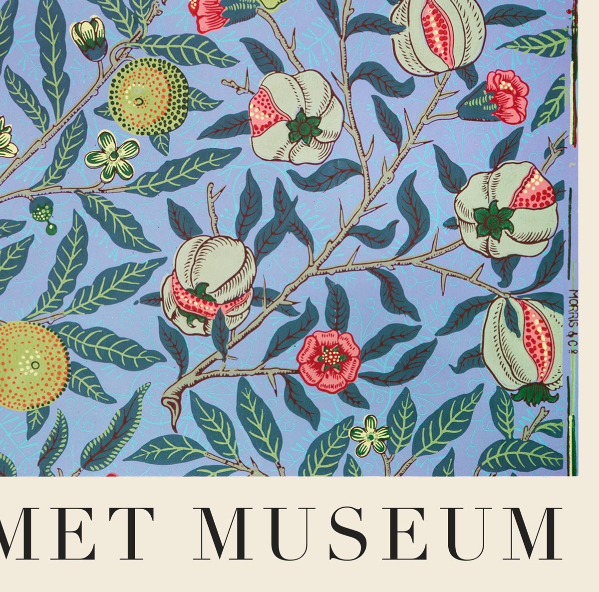 William Morris Pomegranate Art Exhibition Poster