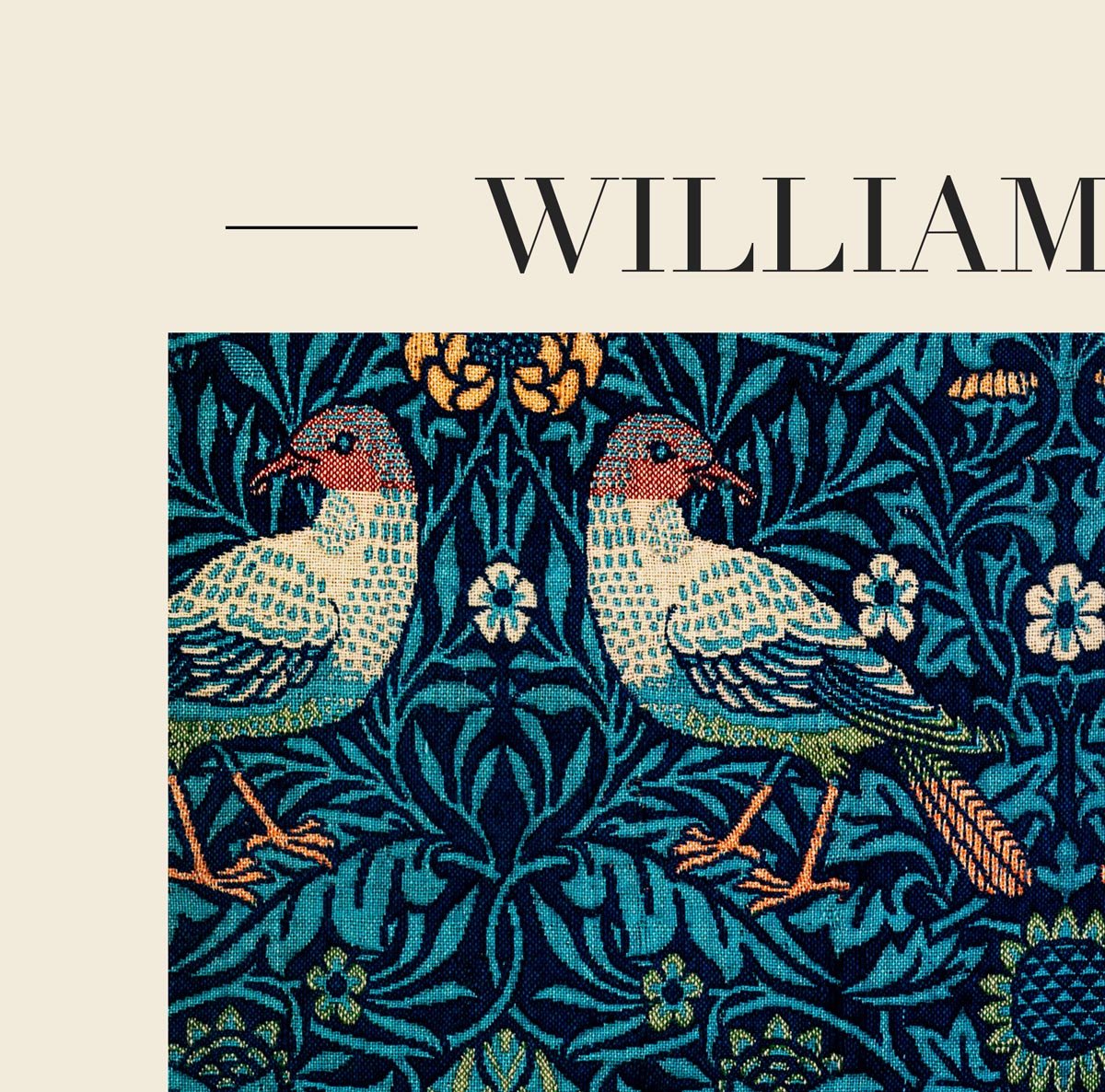 William Morris Birds Art Exhibition Poster