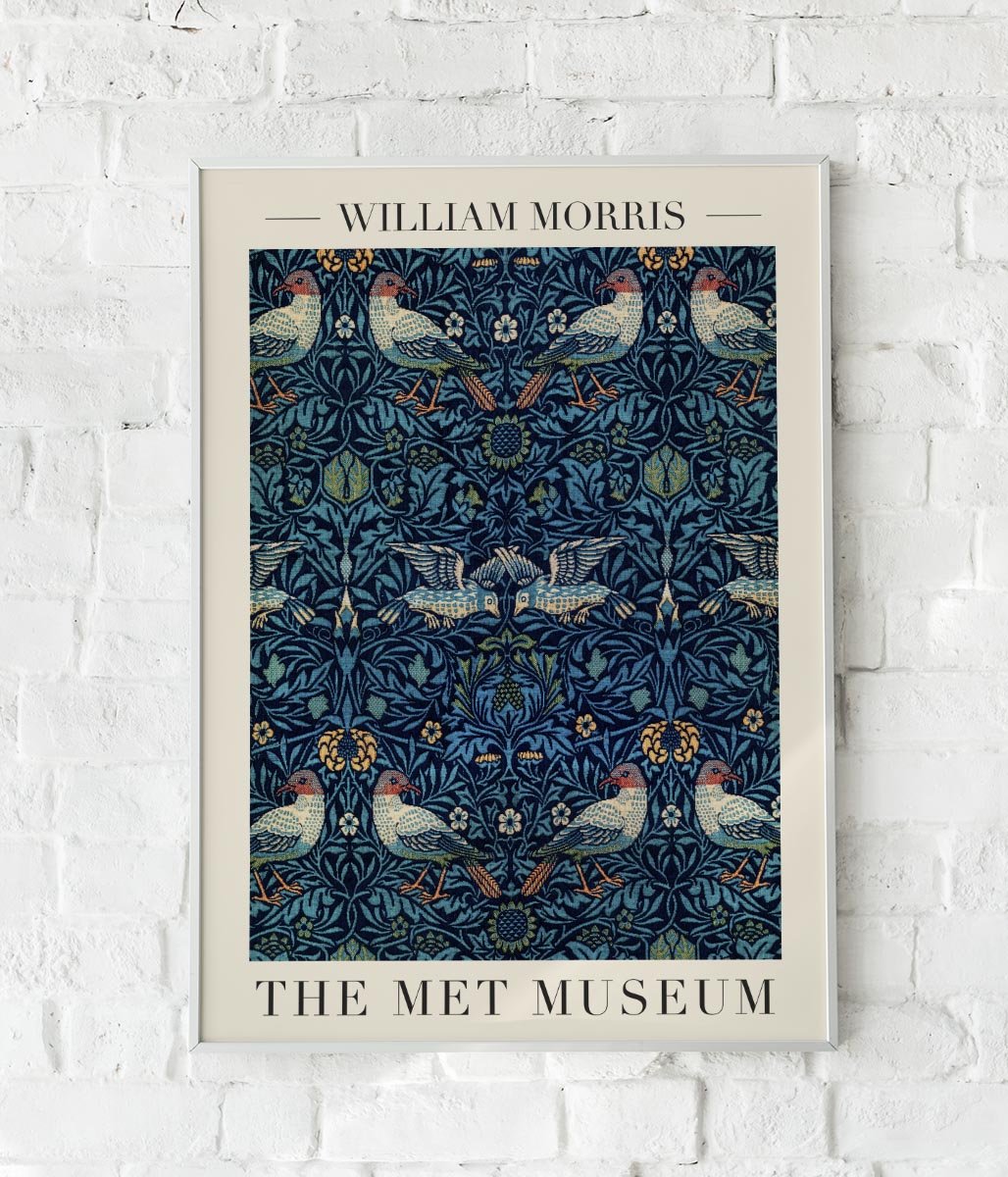 William Morris Birds Art Exhibition Poster