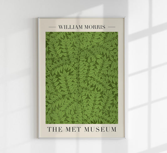 William Morris Branch Pattern Art Exhibition Poster