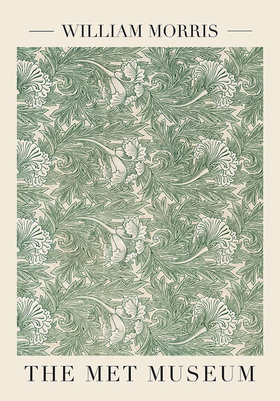 William Morris Tulip Pattern Art Exhibition Poster