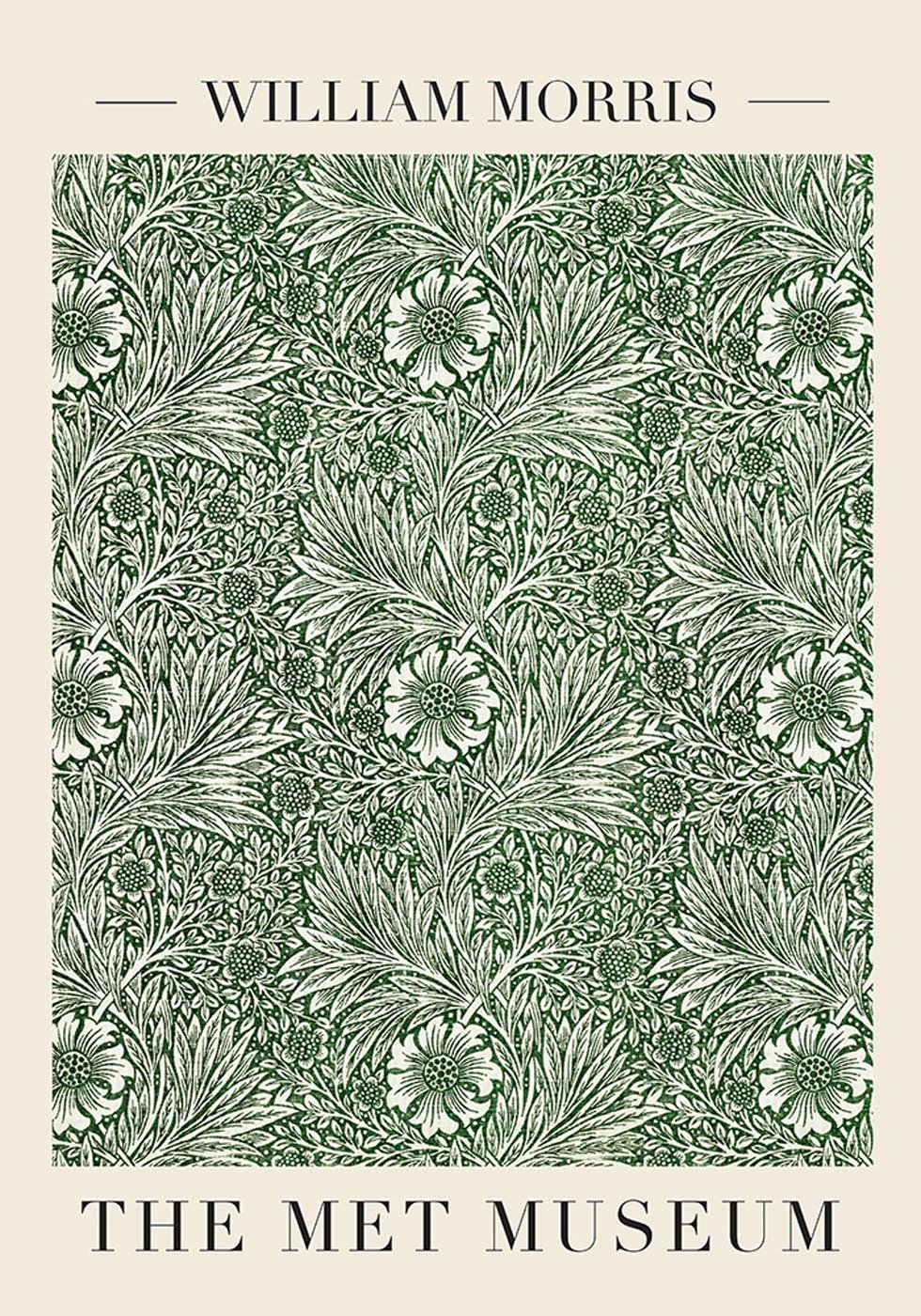 William Morris Marigold Pattern Art Exhibition Poster