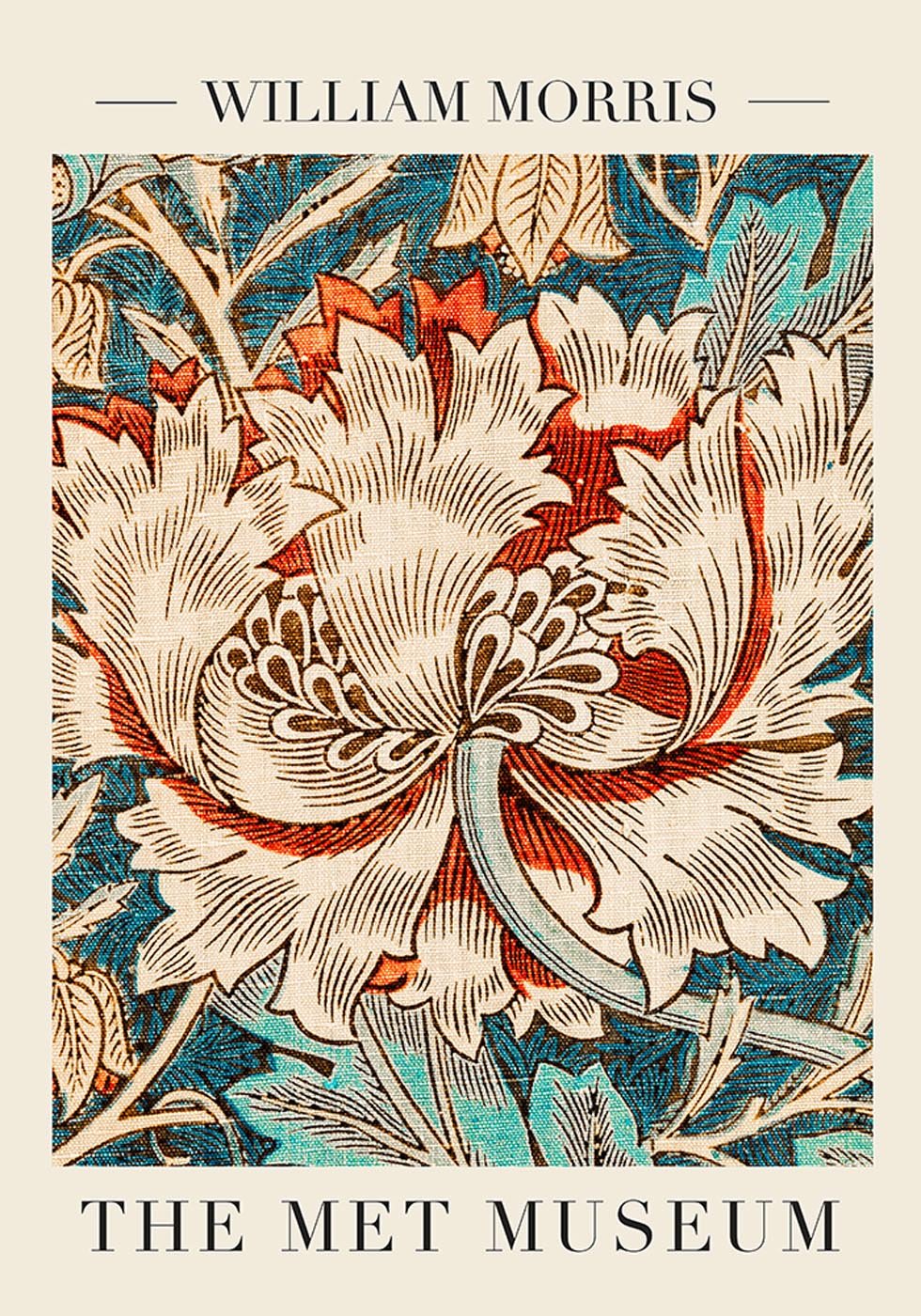 William Morris Honeysuckle Pattern III Art Exhibition Poster