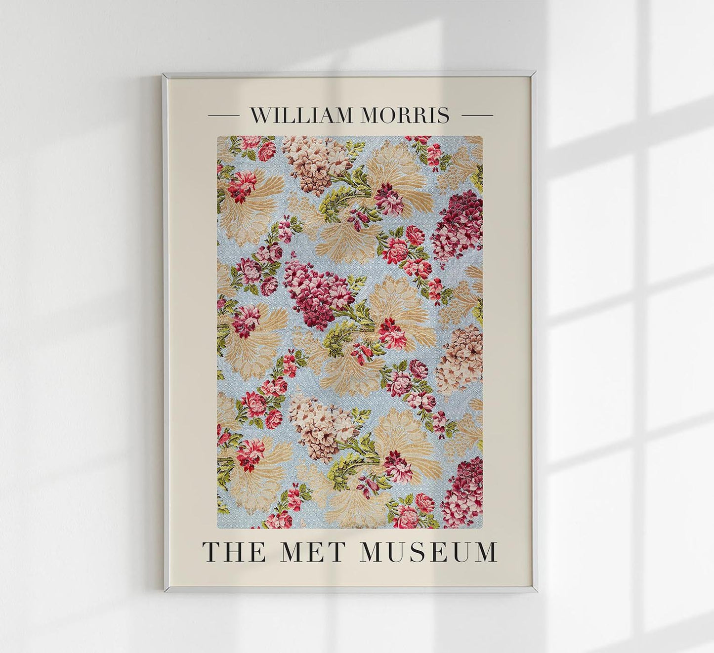 William Morris Floral Brocade Art Exhibition Poster