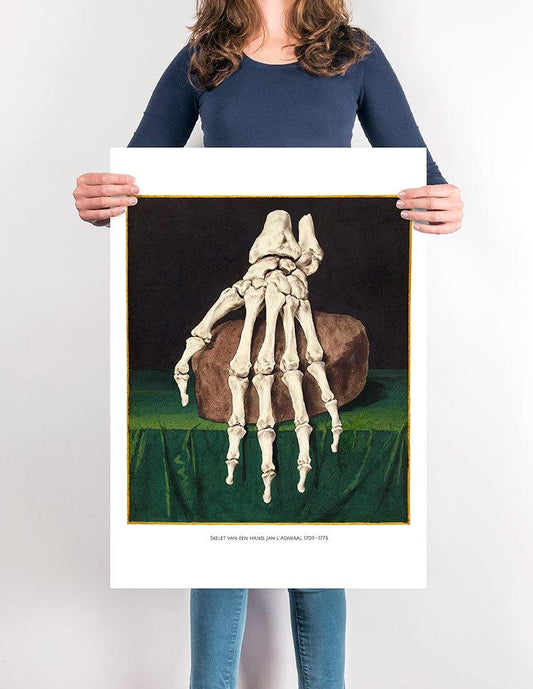 Skeleton of a Hand Anatomical Poster
