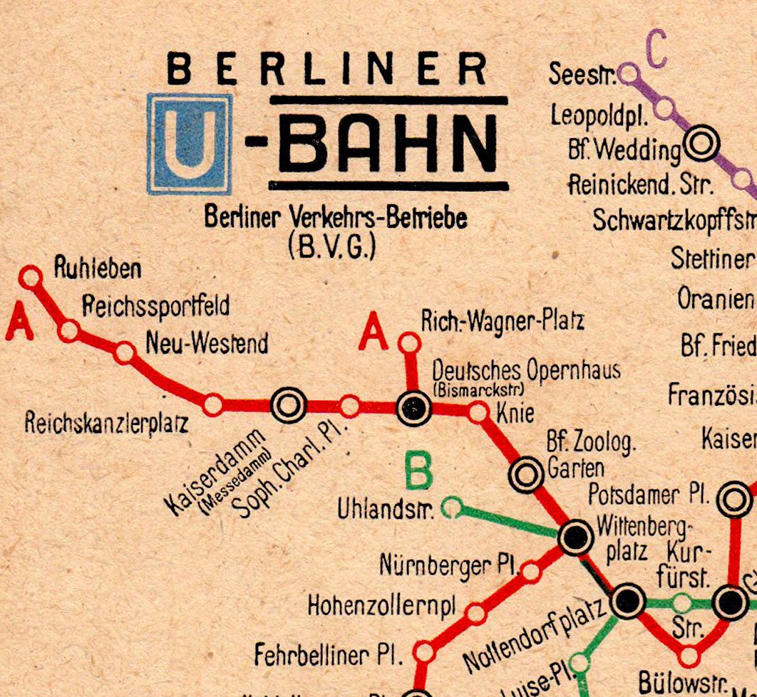 1947 BVG Map Poster